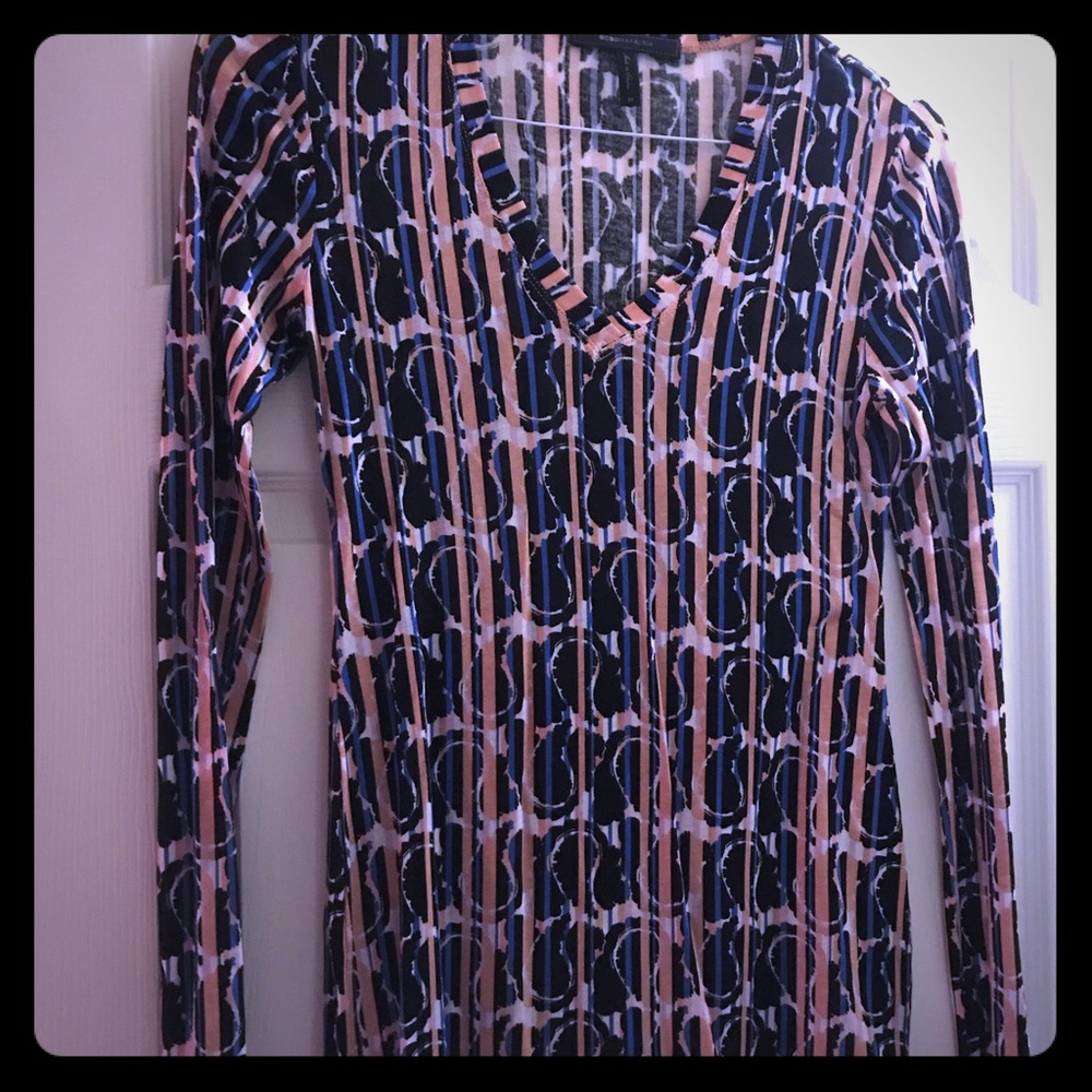 BCBG MAXAZRIA V Neck Top